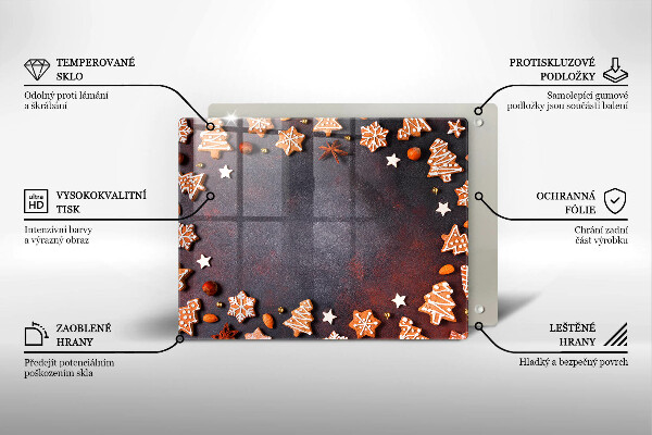 Tábua de cortar Biscoitos de gengibre de Natal