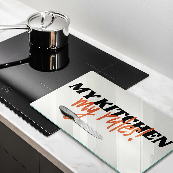 Tábua para cozinha A inscrição Minha cozinha minhas regras