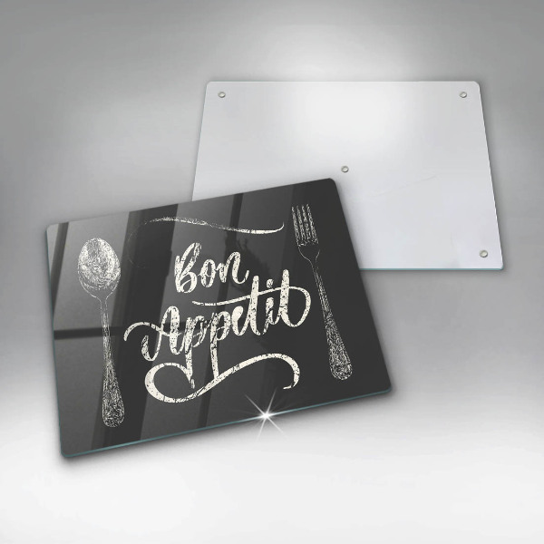 Tábua corte A inscrição Bon Appetit