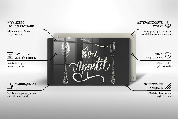 Tábua corte A inscrição Bon Appetit