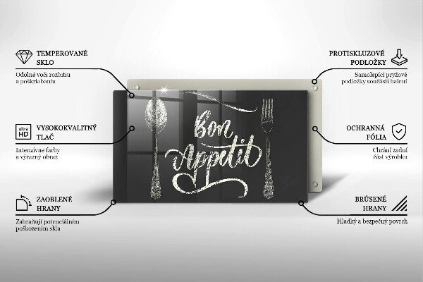 Tábua corte A inscrição Bon Appetit