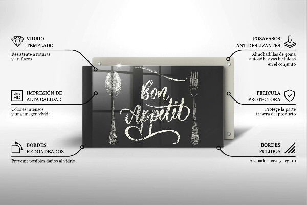 Tábua corte A inscrição Bon Appetit