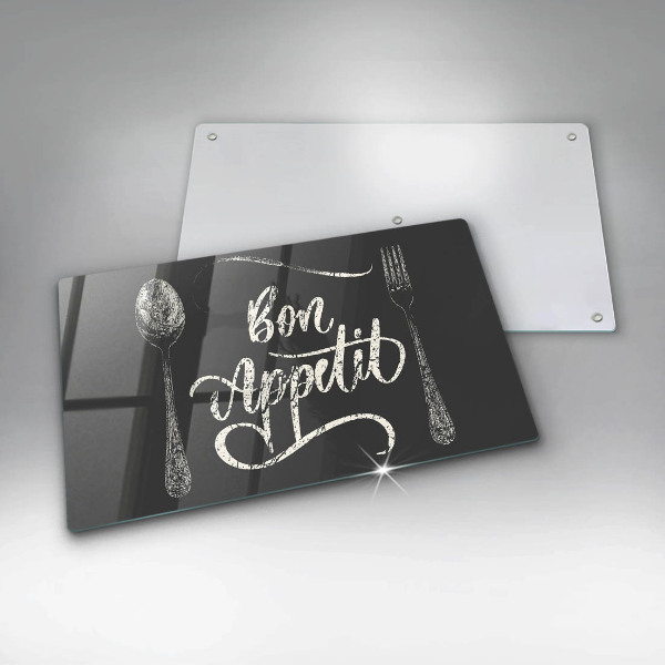 Tábua corte A inscrição Bon Appetit