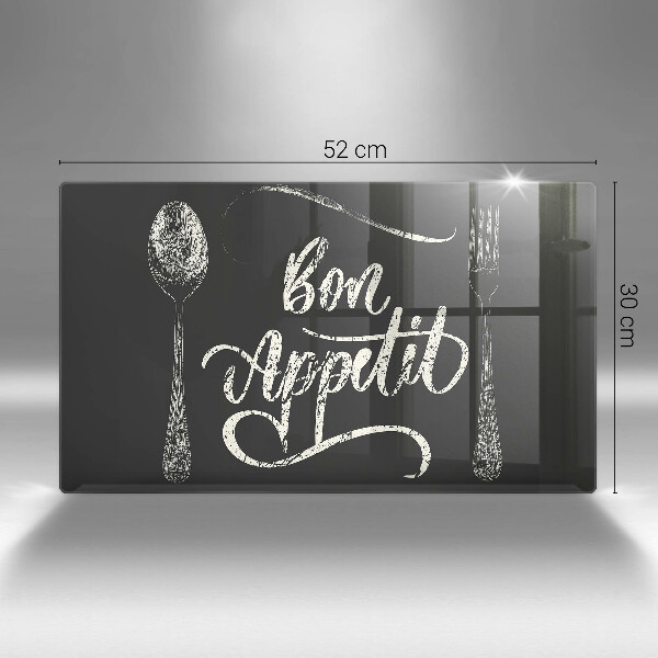 Tábua corte A inscrição Bon Appetit
