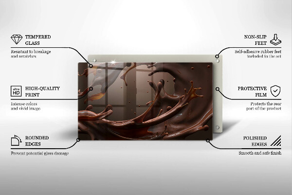 Tábua de corte Chocolate líquido