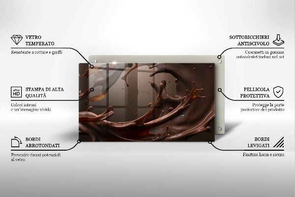 Tábua de corte Chocolate líquido