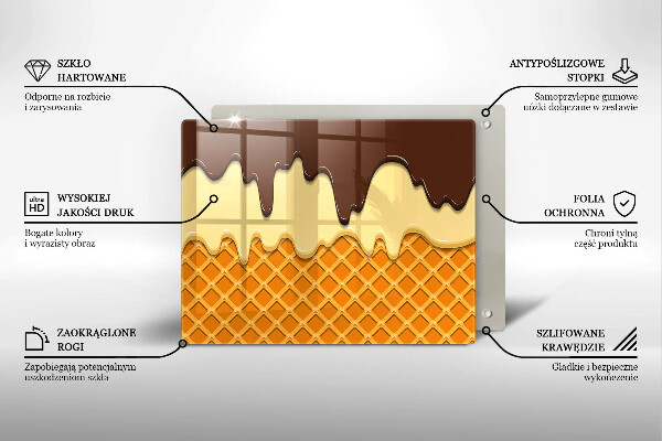 Tábua de corte Ilustração de casquinha de sorvete