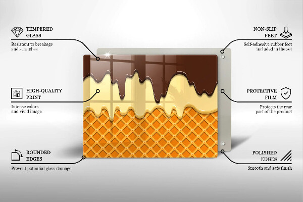 Tábua de corte Ilustração de casquinha de sorvete