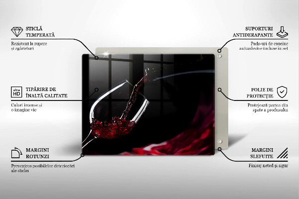 Tábua de corte Um copo de vinho tinto