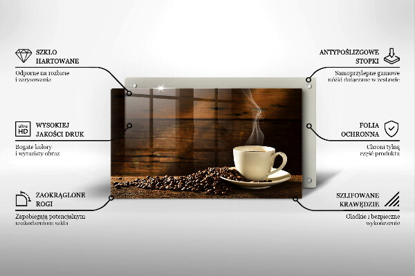 Tábua de cortar Xícara de café de madeira