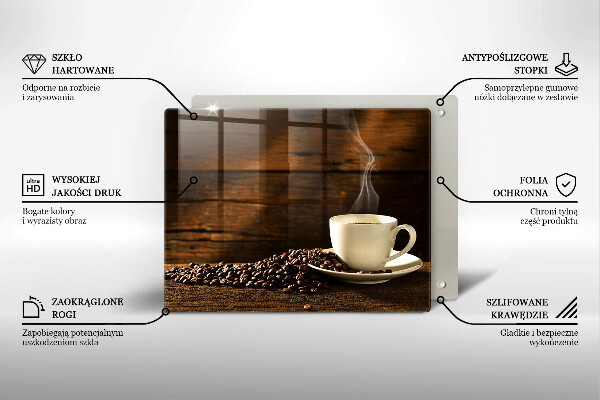 Tábua de cortar Xícara de café de madeira