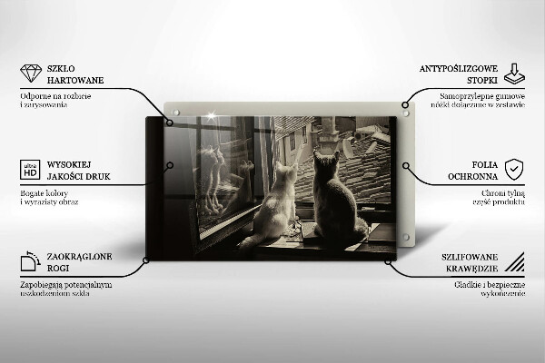 Tábua de corte Cidade dos gatos e janela