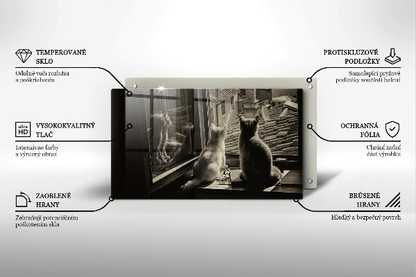 Tábua de corte Cidade dos gatos e janela