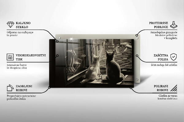 Tábua de corte Cidade dos gatos e janela