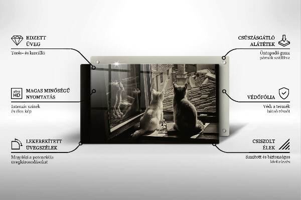 Tábua de corte Cidade dos gatos e janela