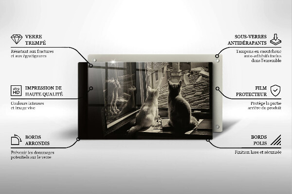 Tábua de corte Cidade dos gatos e janela