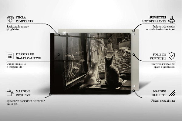 Tábua de corte Cidade dos gatos e janela