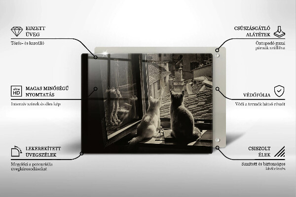 Tábua de corte Cidade dos gatos e janela