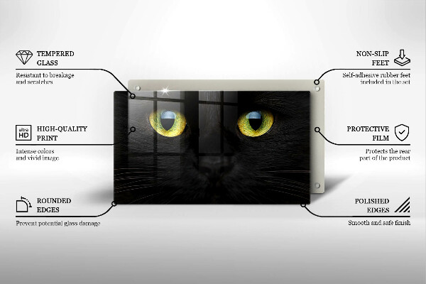 Tábua cozinha Olhos de gato de animais