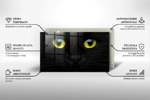 Tábua cozinha Olhos de gato de animais