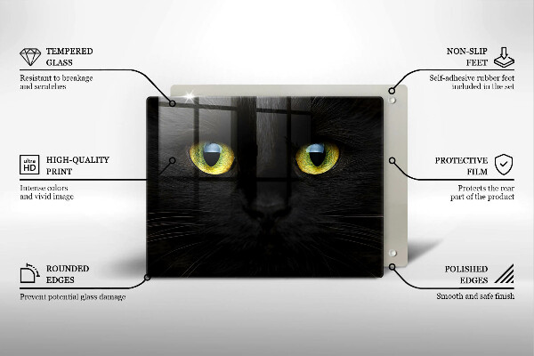 Tábua cozinha Olhos de gato de animais