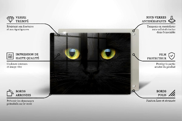 Tábua cozinha Olhos de gato de animais