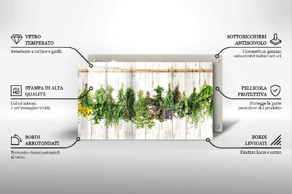 Tábua para cozinha Ervas e plantas secas