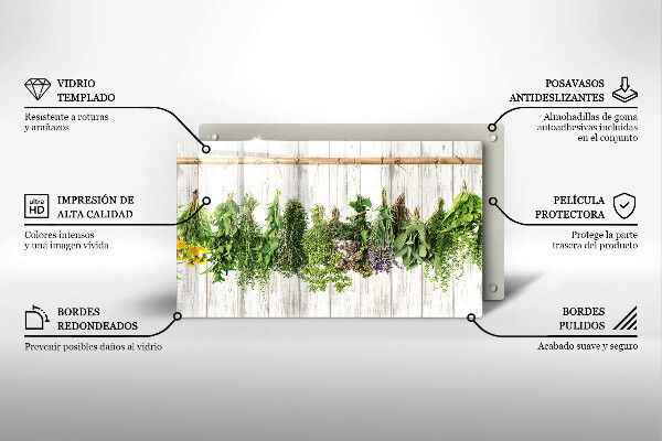Tábua para cozinha Ervas e plantas secas
