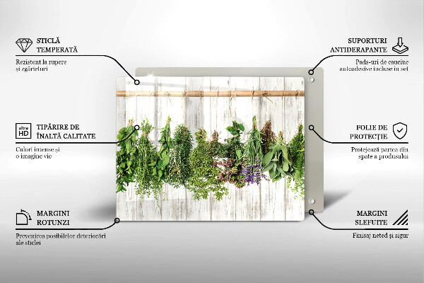 Tábua para cozinha Ervas e plantas secas