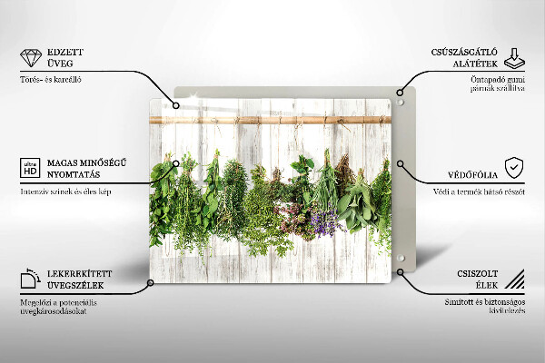 Tábua para cozinha Ervas e plantas secas