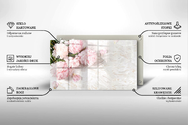 Tábua de cortar Flores delicadas de rosas