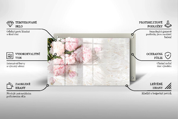 Tábua de cortar Flores delicadas de rosas