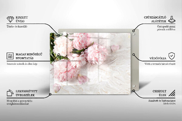 Tábua de cortar Flores delicadas de rosas