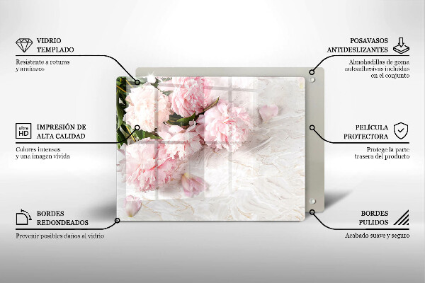 Tábua de cortar Flores delicadas de rosas