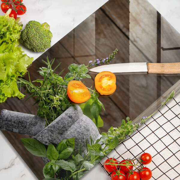 Tábua corte Plantas ervas e madeira