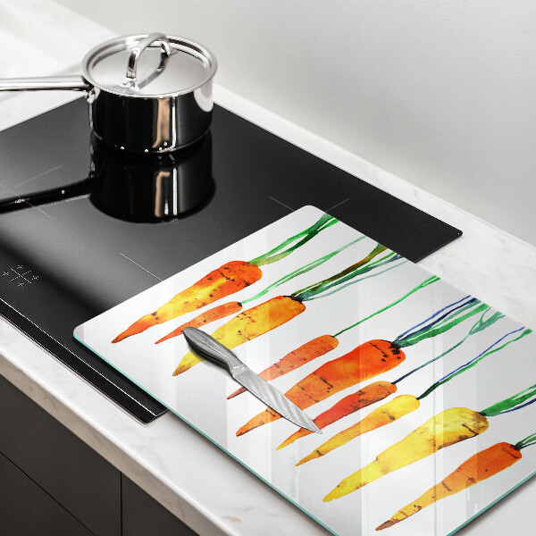 Tábua de vidro Ilustração de cenoura