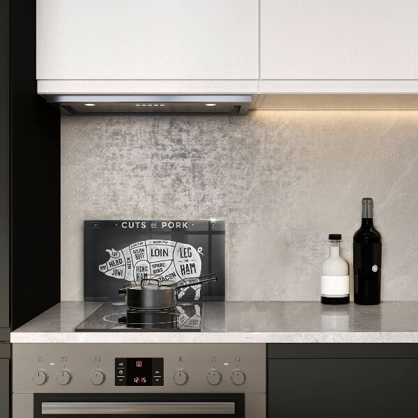 Tábua de vidro Carne de porco