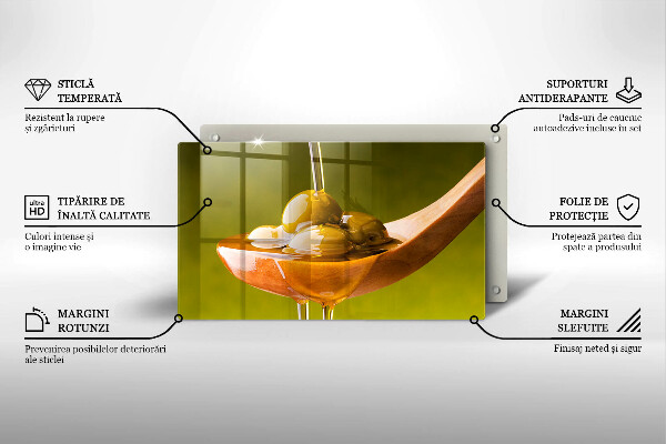 Tábua para cozinha Azeite e azeitonas