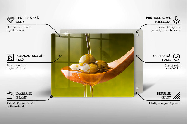 Tábua para cozinha Azeite e azeitonas