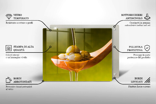 Tábua para cozinha Azeite e azeitonas