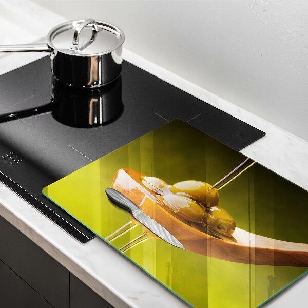 Tábua para cozinha Azeite e azeitonas