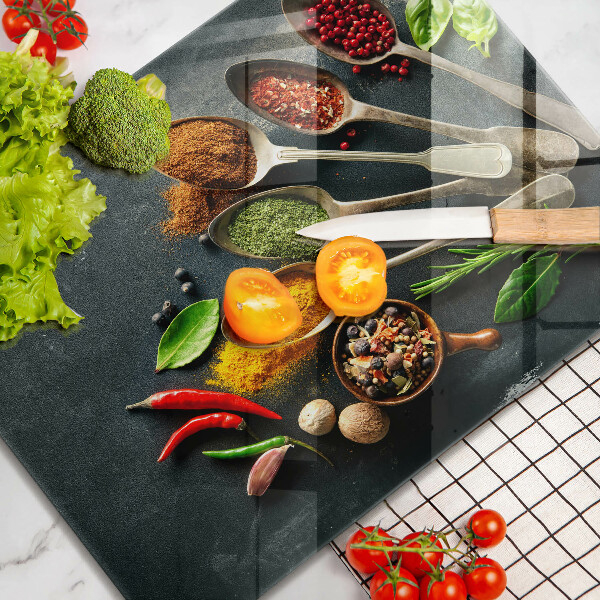 Tábua para corte Colheres de tempero de cozinha