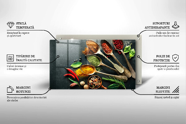 Tábua para corte Colheres de tempero de cozinha