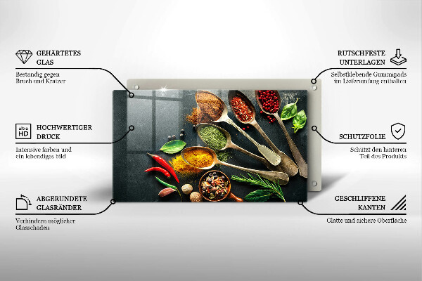 Tábua para corte Colheres de tempero de cozinha