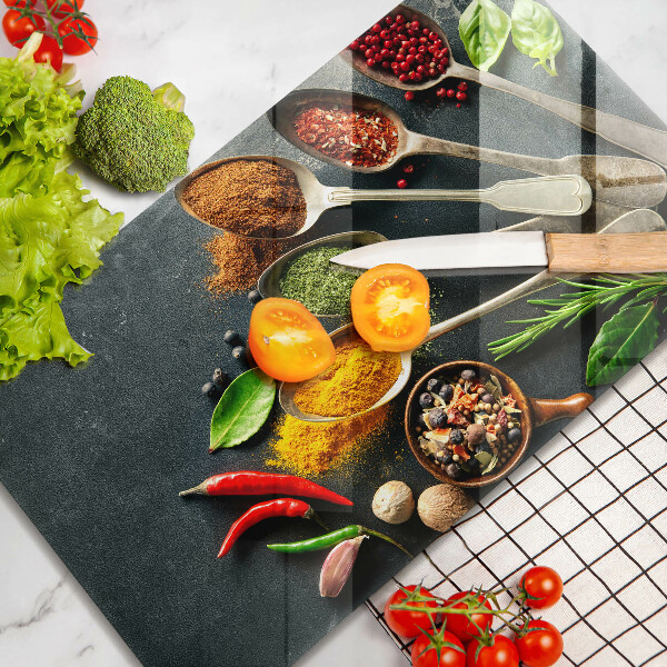 Tábua para corte Colheres de tempero de cozinha