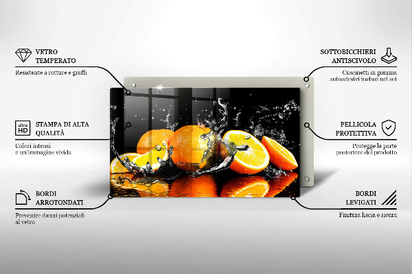 Tábua de cortar alimentos Fruta laranja suculenta