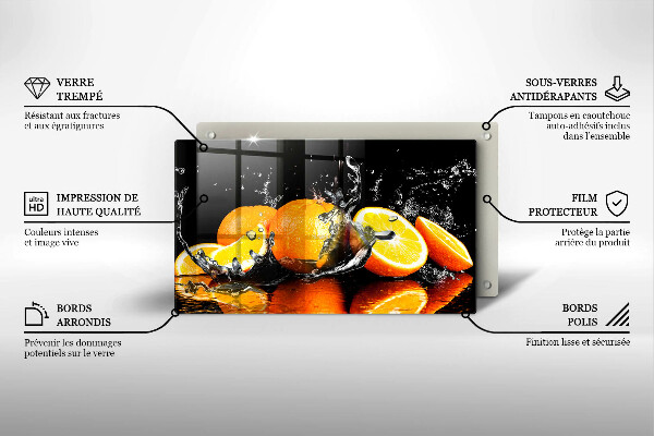 Tábua de cortar alimentos Fruta laranja suculenta