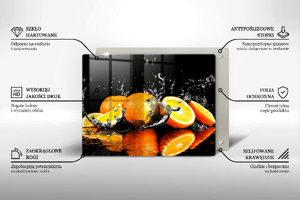 Tábua de cortar alimentos Fruta laranja suculenta
