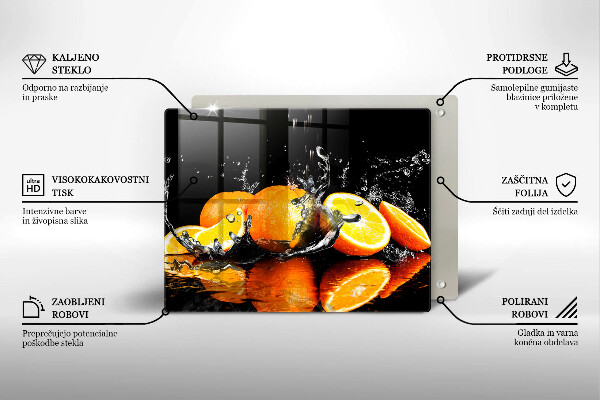 Tábua de cortar alimentos Fruta laranja suculenta