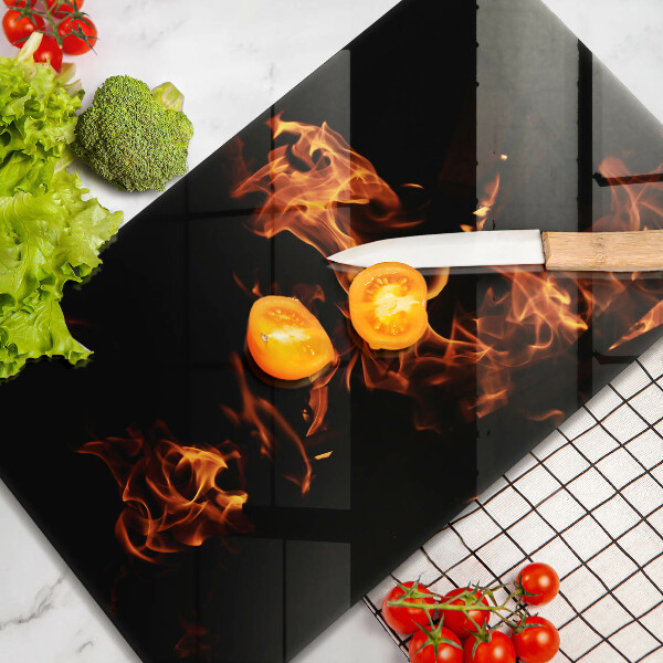 Tábua para cozinha Fogo chama viva